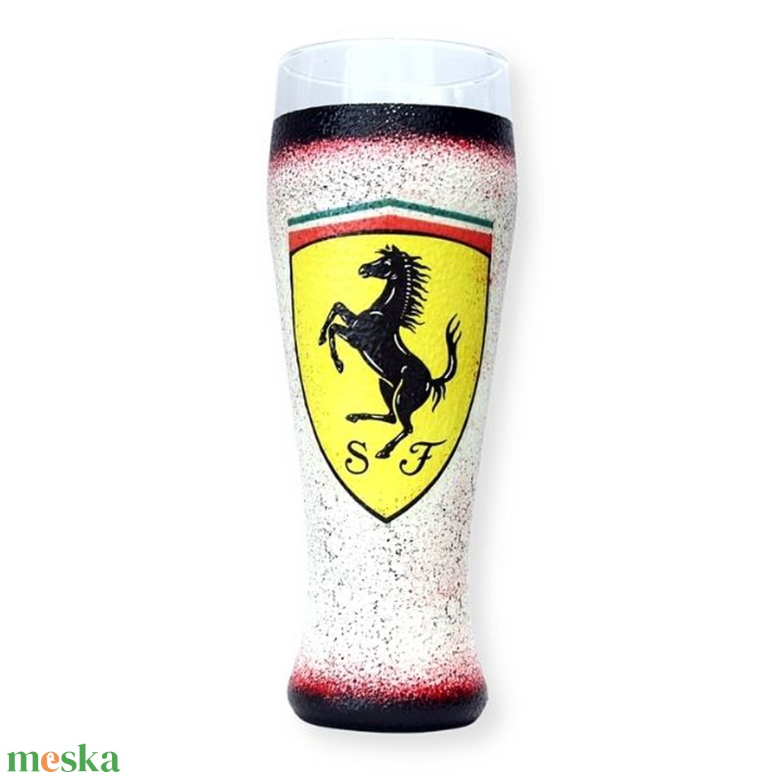 FERRARI sörös pohár; ajándék férfi, apa, ferrari szurkoló részére - otthon & életmód - konyhafelszerelés, tálalás - tálalás - sörös pohár és korsó - Meska.hu