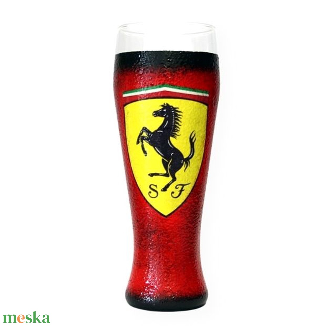 FERRARI söröspohár, ferrari ajándék szurkolók részére  - otthon & életmód - konyhafelszerelés, tálalás - tálalás - sörös pohár és korsó - Meska.hu