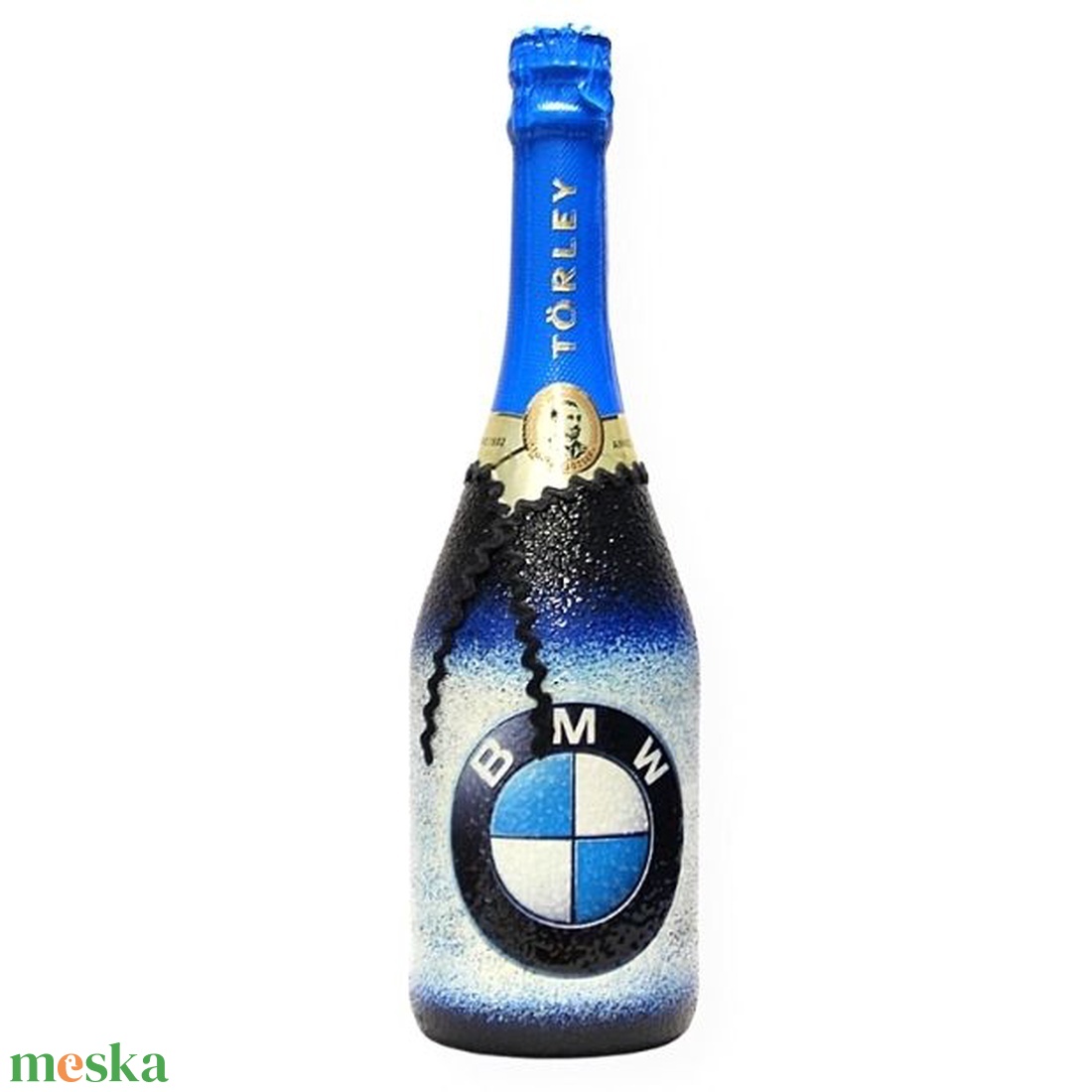 BMW emblémás pezsgő - a márka rajongóinak  - otthon & életmód - konyhafelszerelés, tálalás - tálalás - pohár - Meska.hu