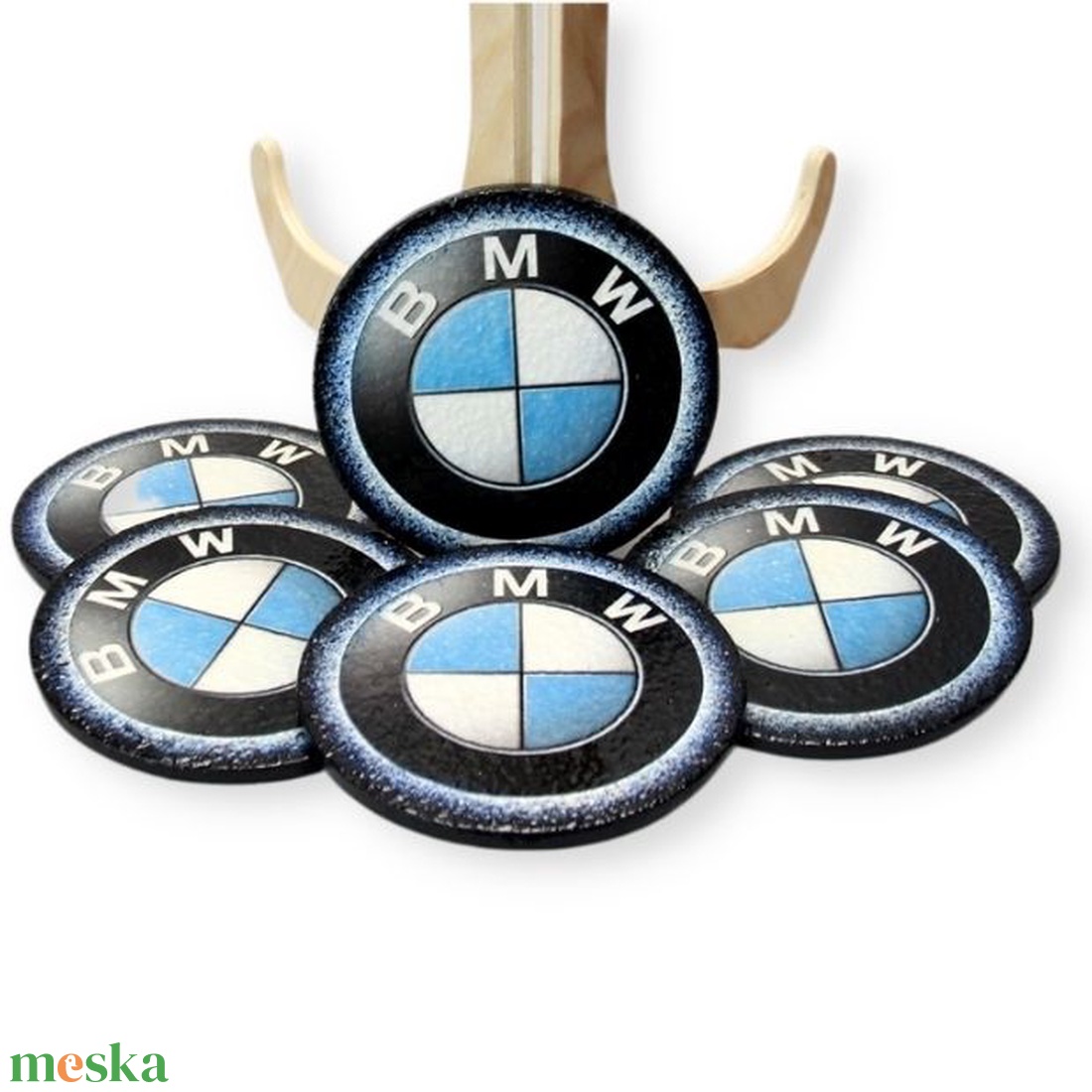 BMW emblémás  poháralátét ; A saját BMW autód fotójával is!  - otthon & lakás - konyhafelszerelés, tálalás - tálalás - tányér- és poháralátét - Meska.hu