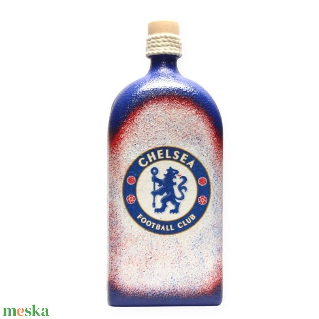 Chelsea FC emblémás pálinkás üveg ; Szurkolói ajándék gyerekeknek -barátoknak - szerelmemnek  - otthon & lakás - dekoráció - asztal és polc dekoráció - díszüveg - Meska.hu