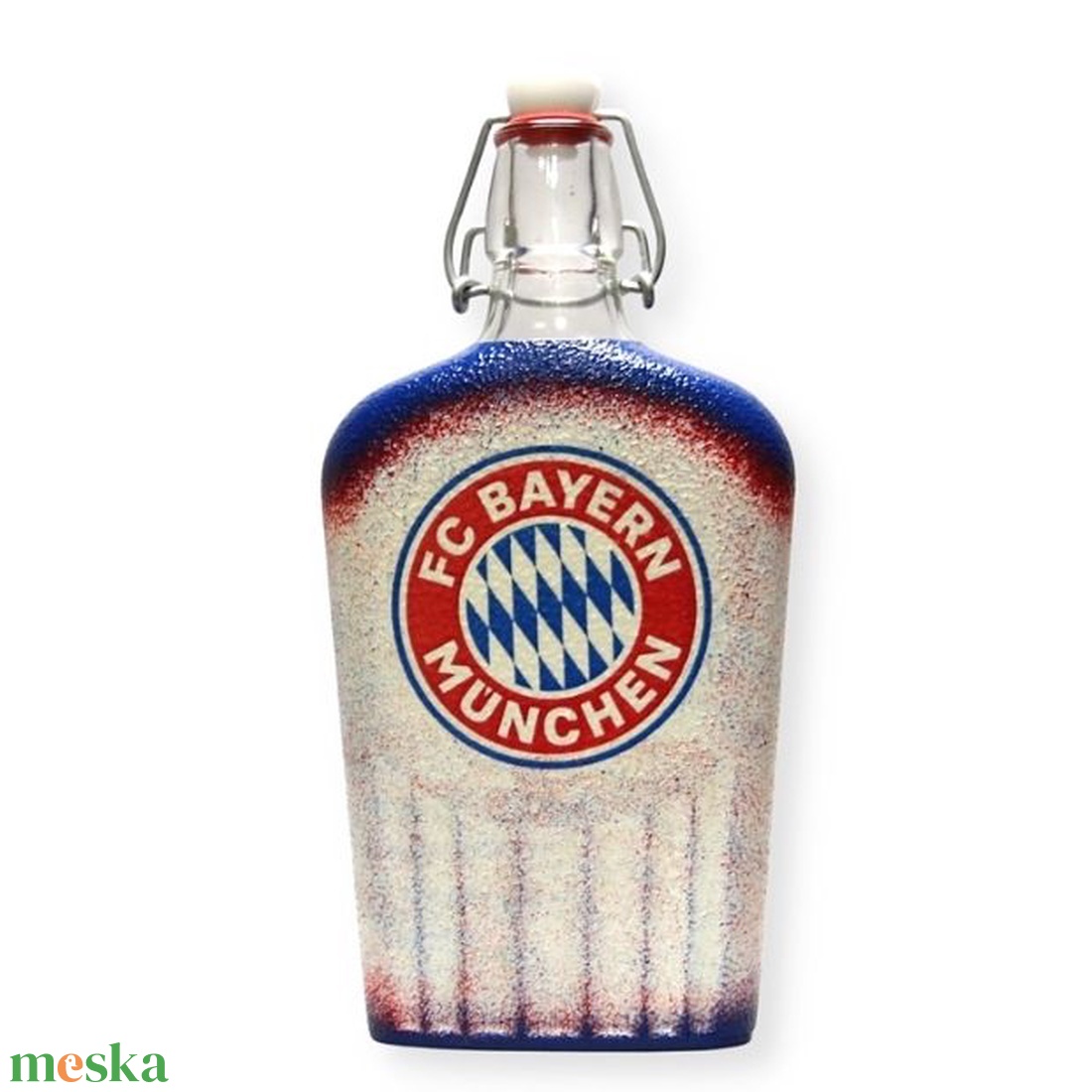 BAYERN MÜNCHEN pálinkás csatosüveg ; futball szurkolóknak - otthon & életmód - dekoráció - asztal és polc dekoráció - díszüveg - Meska.hu