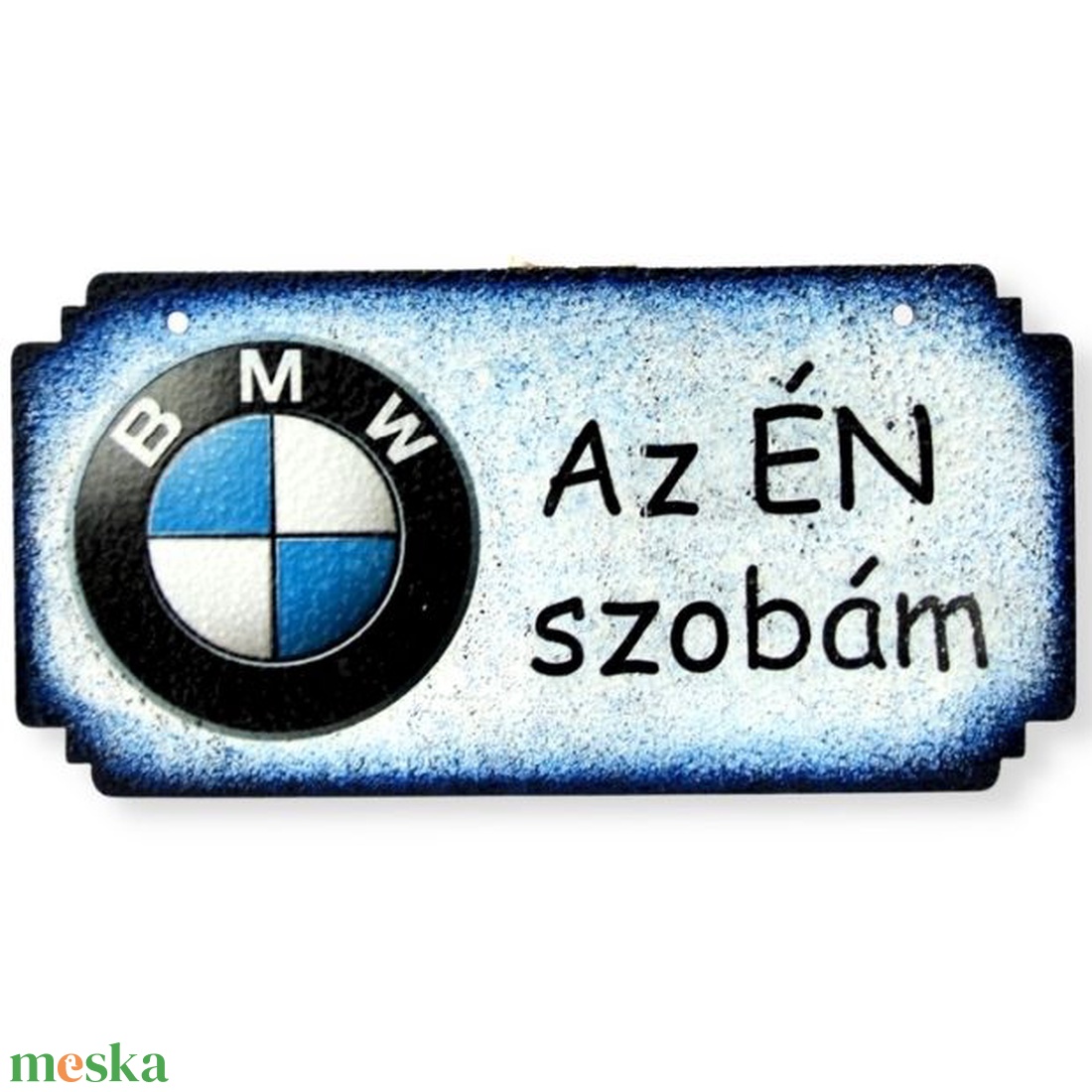 BMW emblémás  fatábla ; BMW rajongóknak - otthon & lakás - dekoráció - ajtó- és ablak dekoráció - ajtódísz & kopogtató - Meska.hu