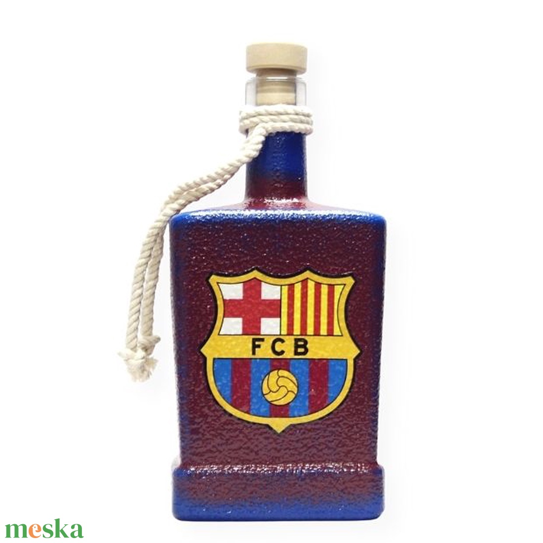 FC Barcelona italos üveg ; Barcelona futball szurkolóknak - otthon & életmód - dekoráció - asztal és polc dekoráció - díszüveg - Meska.hu