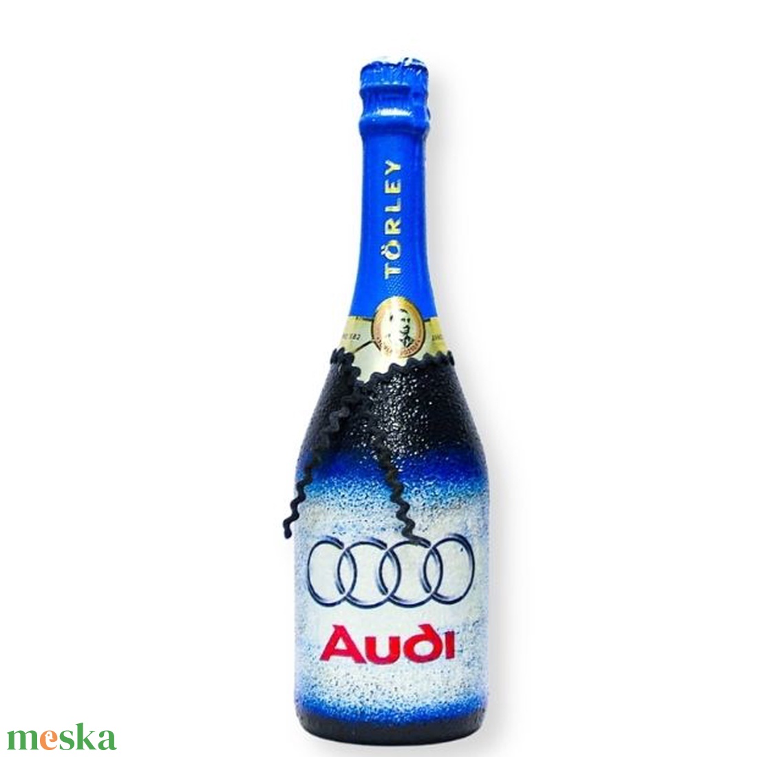 Audi logós pezsgő ; Audi rajongóknak - otthon & életmód - konyhafelszerelés, tálalás - tálalás - pohár - Meska.hu