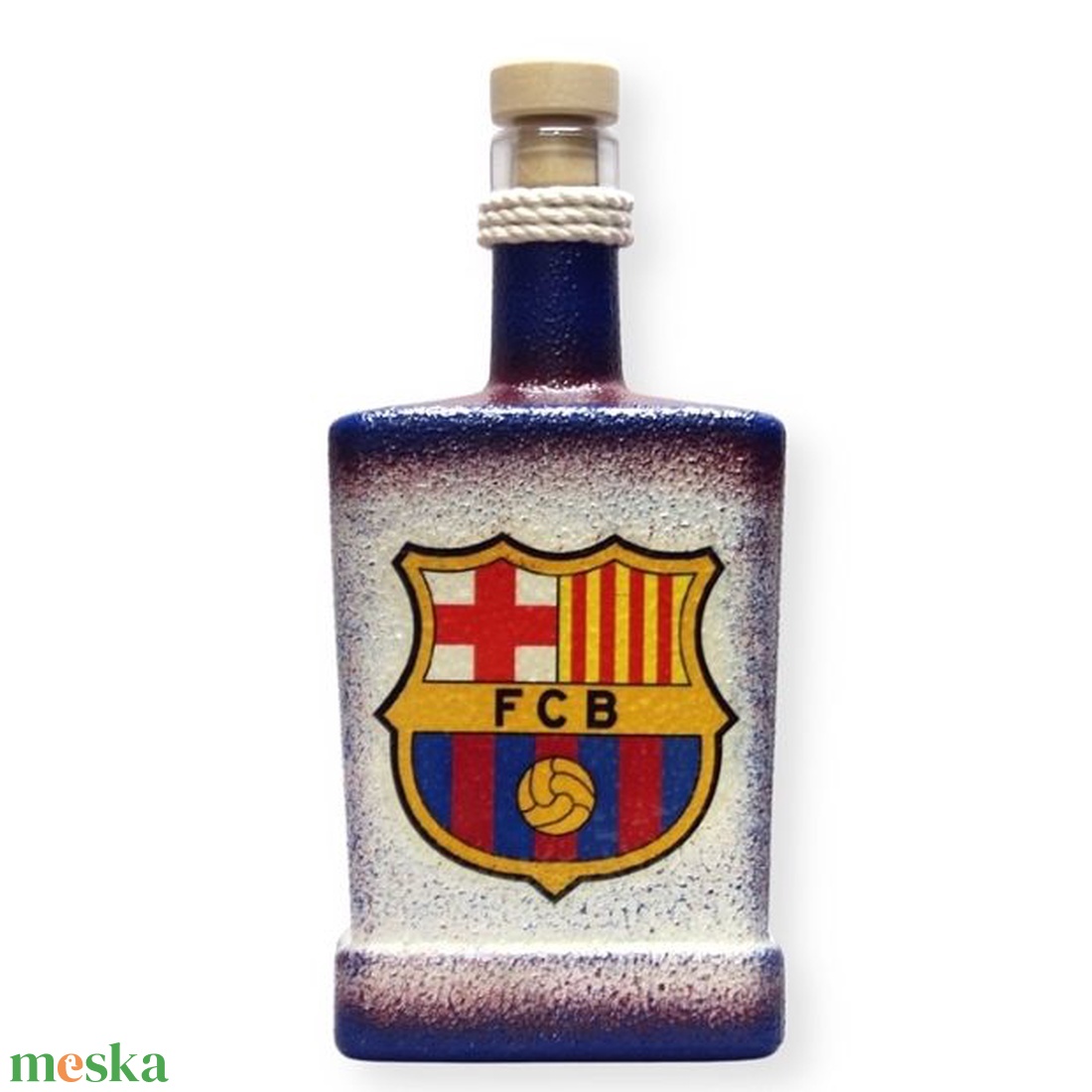 FC Barcelona italos üveg ; Barcelona futball szurkolóknak - otthon & életmód - dekoráció - asztal és polc dekoráció - díszüveg - Meska.hu