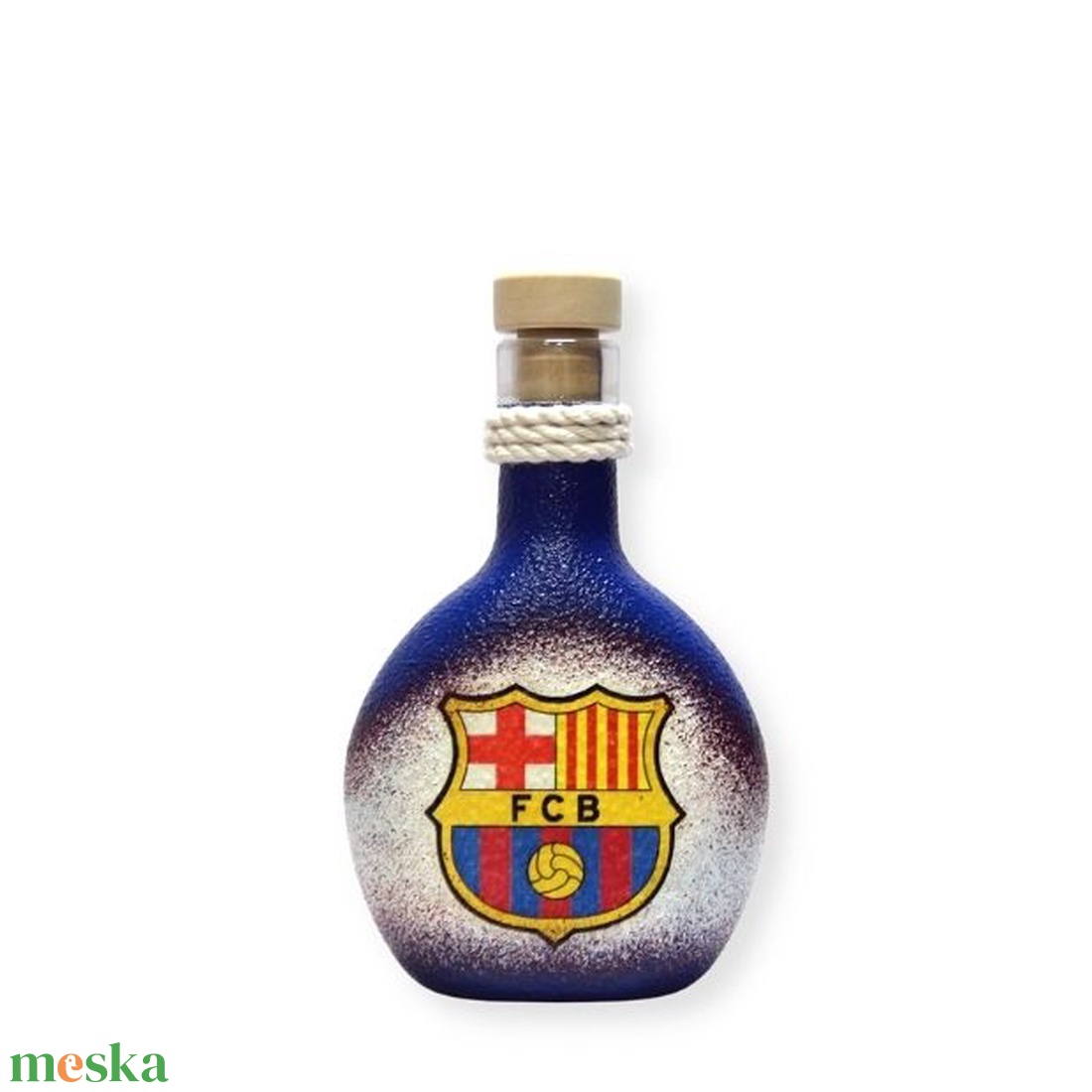FC Barcelona italos üveg ; Barcelona foci szurkolóknak - otthon & életmód - dekoráció - asztal és polc dekoráció - díszüveg - Meska.hu