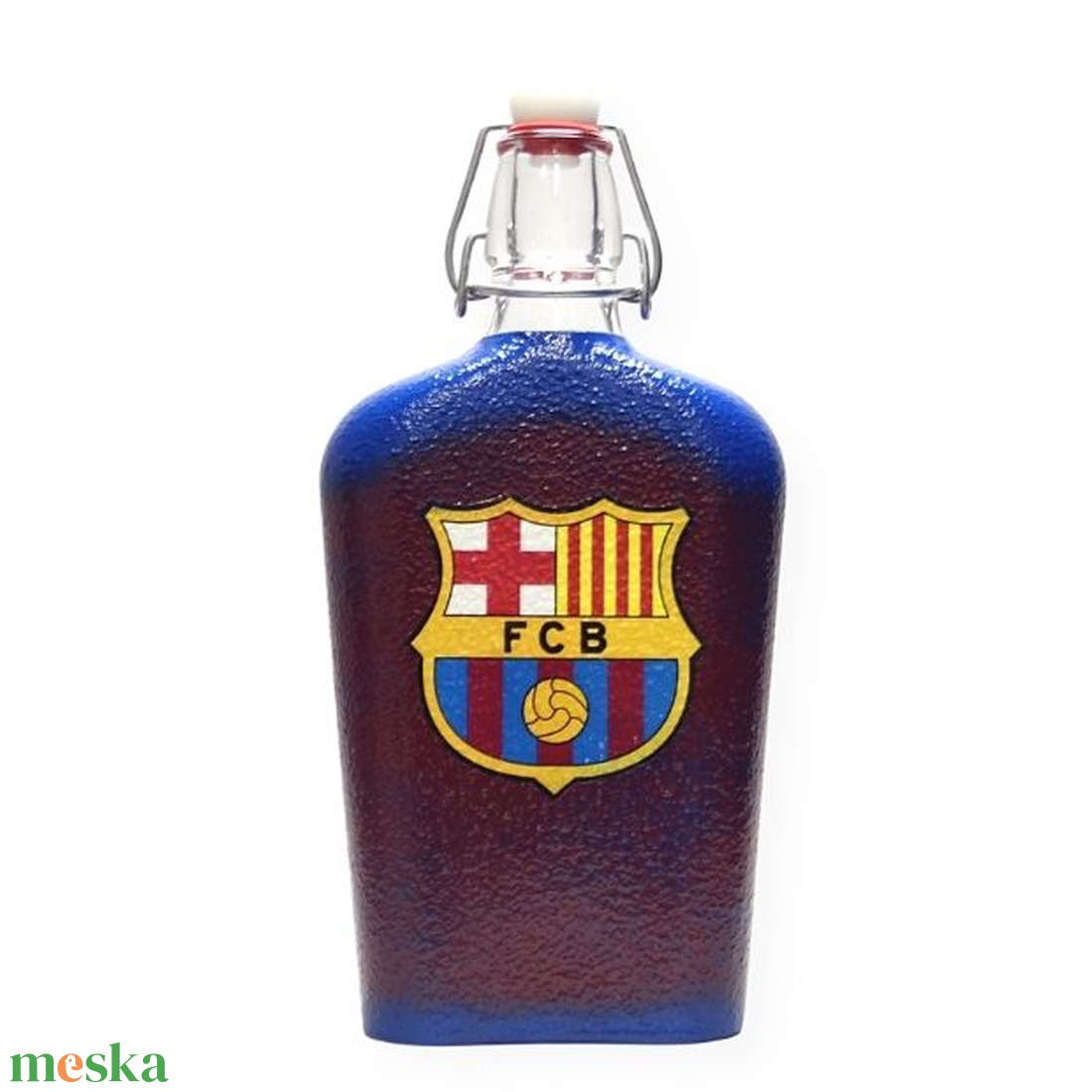 FC Barcelona csatosüveg ; Barcelona futball szurkolóknak - otthon & lakás - dekoráció - asztal és polc dekoráció - díszüveg - Meska.hu
