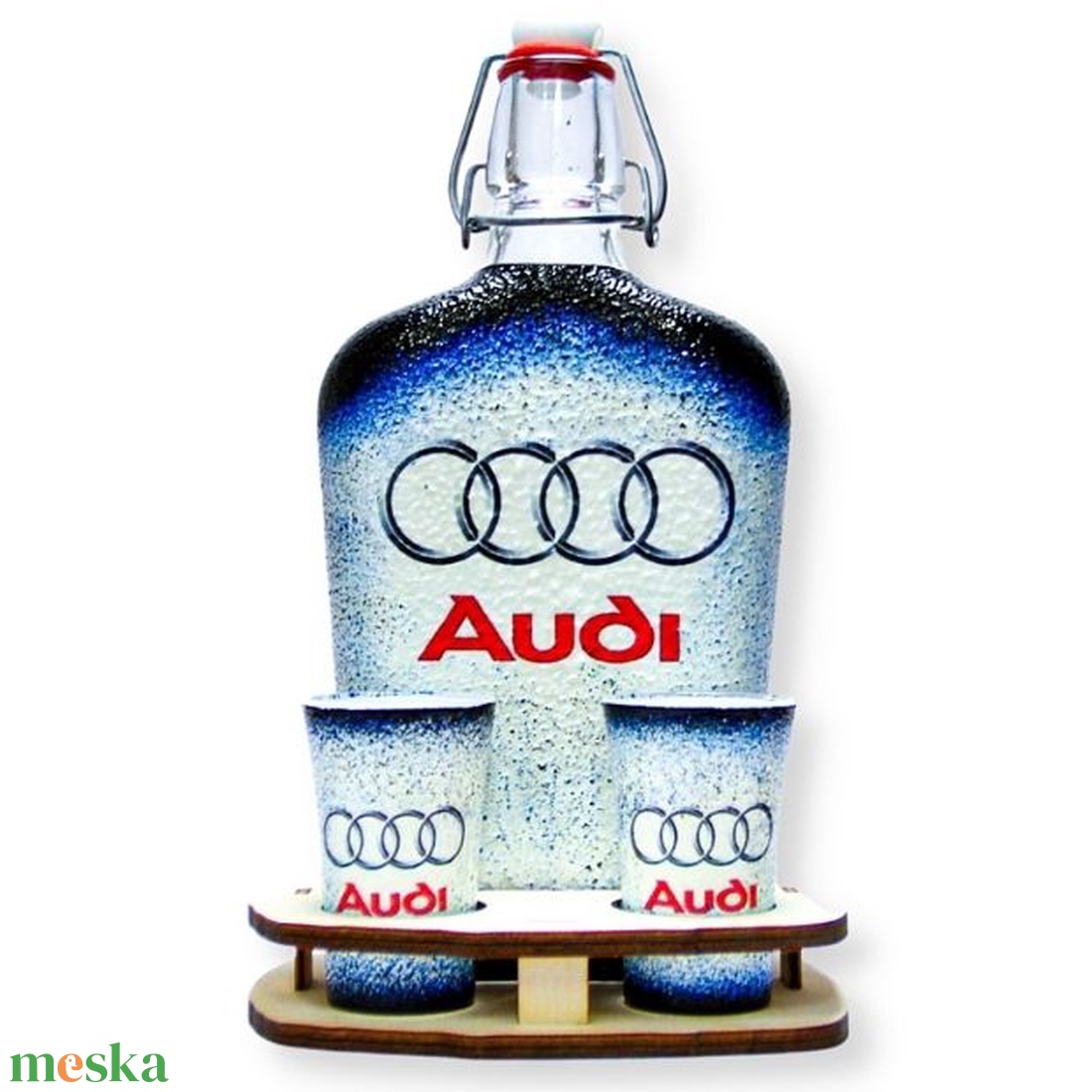 Audi ital készlet ; Audi rajongóknak - otthon & lakás - konyhafelszerelés, tálalás - tálalás - pálinkás poharak, szettek - Meska.hu
