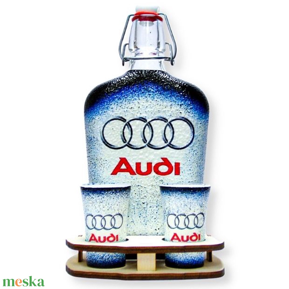 Audi ital készlet ; Audi rajongóknak - otthon & életmód - konyhafelszerelés, tálalás - tálalás - pálinkás poharak, szettek - Meska.hu