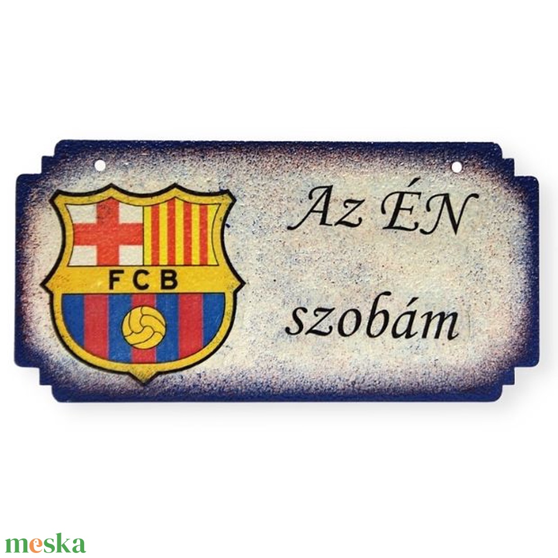 FC Barcelona fatábla ; Barcelona foci szurkoló fiúknak, gyerekeknek - otthon & lakás - dekoráció - ajtó- és ablak dekoráció - ajtódísz & kopogtató - Meska.hu