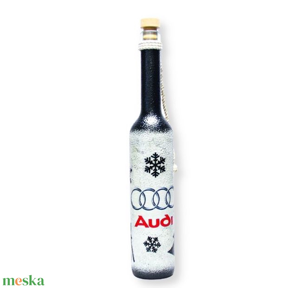 Audi adventi pálinkásüveg ; Audi rajongóknak - otthon & lakás - dekoráció - asztal és polc dekoráció - díszüveg - Meska.hu