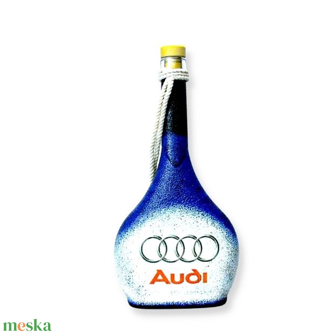 Audi italos üveg ; Audi rajongóknak - otthon & lakás - dekoráció - asztal és polc dekoráció - díszüveg - Meska.hu