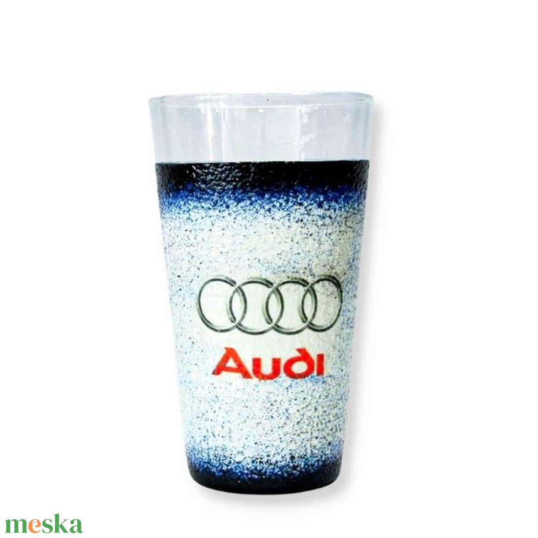 Audi üdítős pohár ; Audi rajongóknak - otthon & lakás - dekoráció - asztal és polc dekoráció - díszüveg - Meska.hu