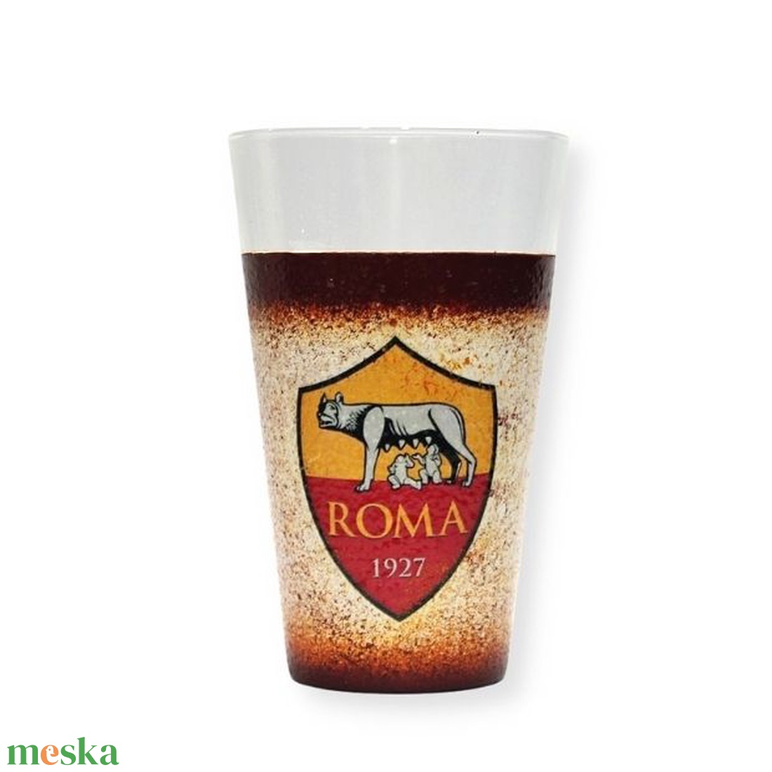 AS Roma vizes pohár ; As Roma foci szurkolóknak - otthon & életmód - konyhafelszerelés, tálalás - tálalás - pohár - Meska.hu