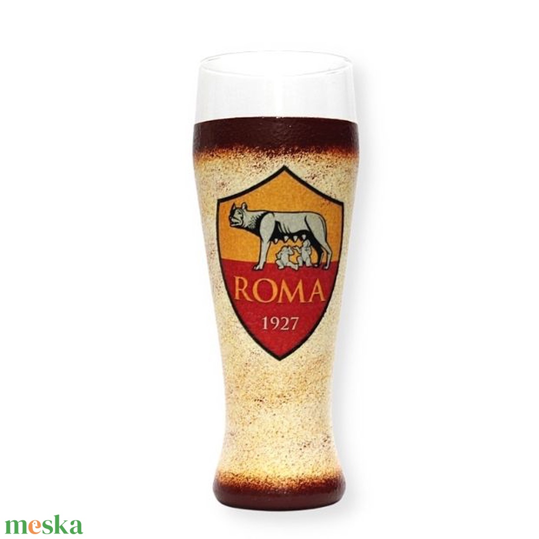 AS Roma sörös pohár ; As Roma foci szurkolóknak - otthon & lakás - konyhafelszerelés, tálalás - tálalás - sörös pohár és korsó - Meska.hu