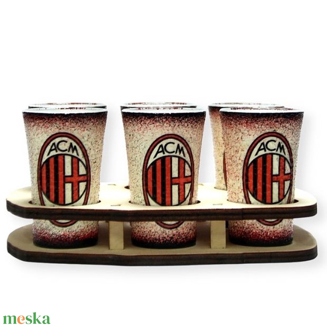 AC MILAN pohárszett ; futball szurkolóknak - otthon & életmód - Meska.hu