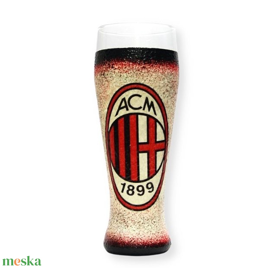 AC MILAN sörös pohár ; foci szurkolóknak - otthon & életmód - konyhafelszerelés, tálalás - tálalás - sörös pohár és korsó - Meska.hu