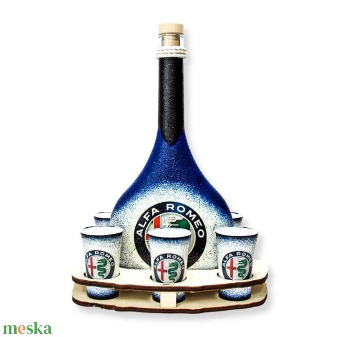 Alfa Romeo italos szett; A saját Alfa Romeo autód fotójával is!  - otthon & életmód - konyhafelszerelés, tálalás - tálalás - pálinkás poharak, szettek - Meska.hu