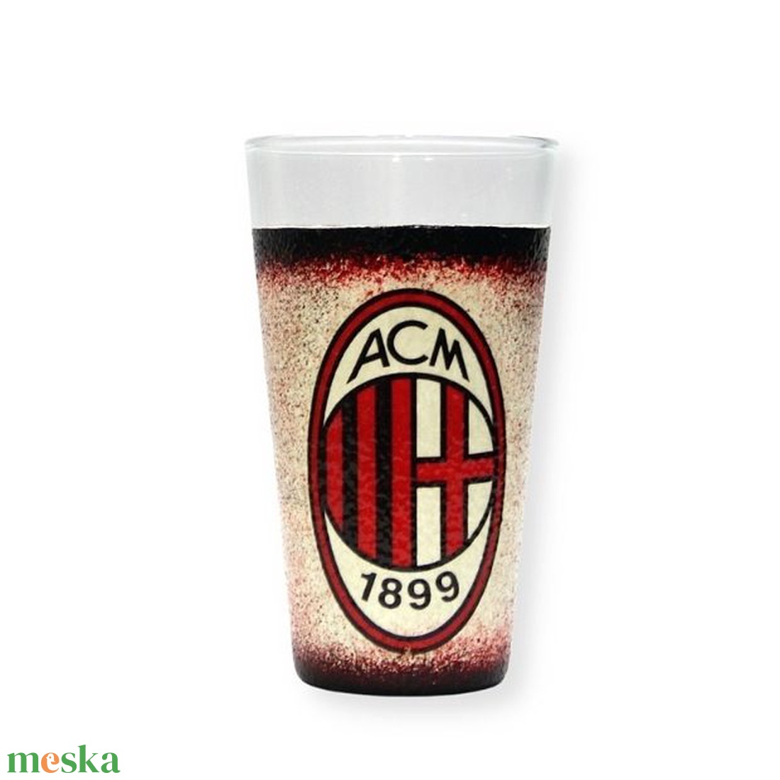 AC MILAN vizes, üdítős pohár ; foci szurkolóknak - otthon & életmód - konyhafelszerelés, tálalás - tálalás - pohár - Meska.hu