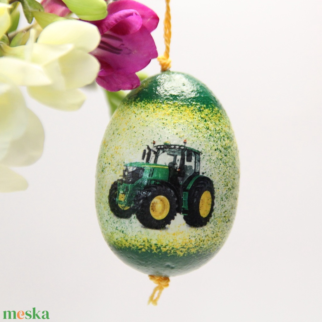 Ajándékötlet traktor kedvelők részére, john deere húsvéti tojás  - otthon & lakás - dekoráció - dísztárgy - Meska.hu