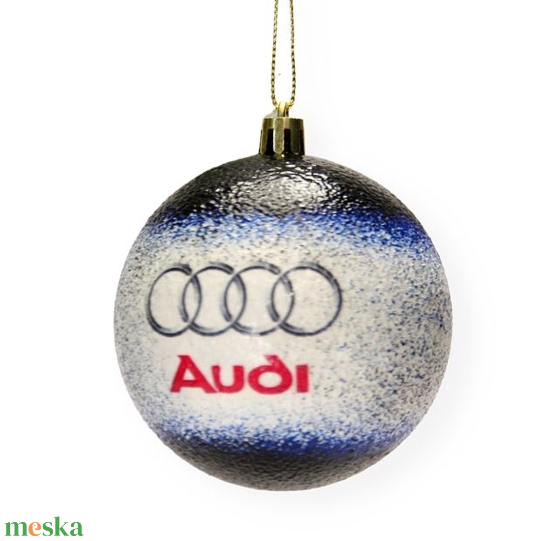 Karácsonyfa gömb autó témájú emblémával -AUDI márka rajongóinak   -  párodnak; szerelmednek  mikulásra és karácsonyra  - karácsony - karácsonyi lakásdekoráció - karácsonyfadíszek - Meska.hu