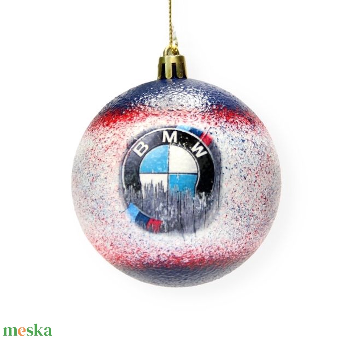 Karácsonyfa gömb autó témájú emblémával - BMW  márka rajongóinak -  párodnak; szerelmednek  mikulásra és karácsonyra  - karácsony - karácsonyi lakásdekoráció - karácsonyfadíszek - Meska.hu
