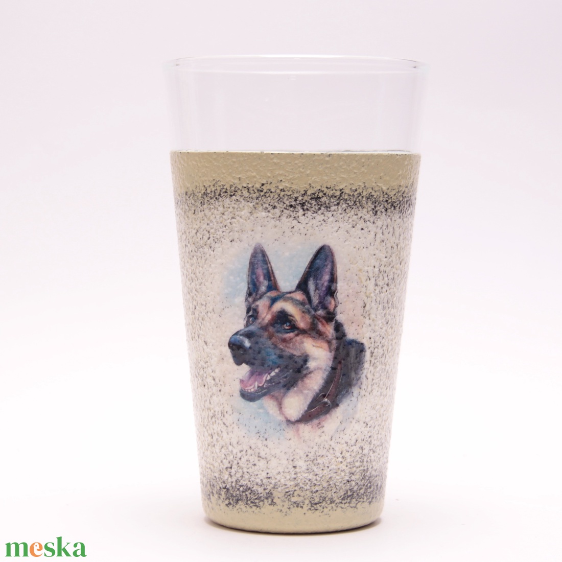 Kutya motívummal ( németjuhász)  vizes pohár ; Házi kedvenc rajongóknak ;Egyedi állat fotóval is ! - játék & sport - plüssállat & játékfigura - kutya - Meska.hu