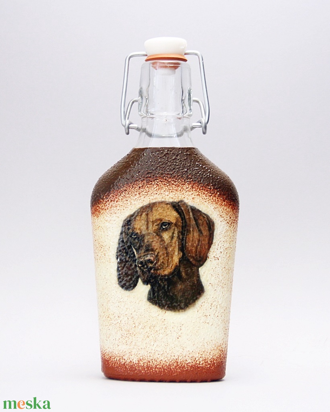 Kutya motívummal ( magyar vizsla)  pálinkás üveg ; Házi kedvenc rajongóknak ;Egyedi állat fotóval is ! - otthon & lakás - konyhafelszerelés, tálalás - tálalás - pálinkás poharak, szettek - Meska.hu
