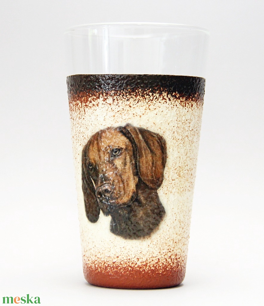 Kutya motívummal ( magyar vizsla) vizes pohár ; Házi kedvenc rajongóknak ;Egyedi állat fotóval is ! - otthon & lakás - konyhafelszerelés, tálalás - tálalás - pohár - Meska.hu