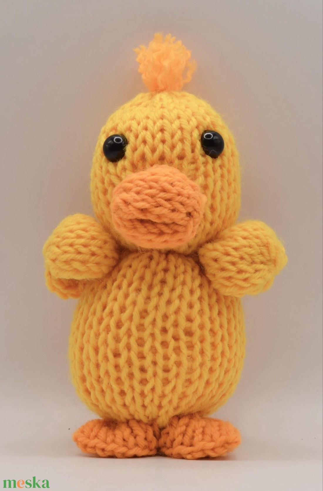Kézi kötésű (amigurumi) állatfigura - Kacsa (fiúknak, lányoknak minden alkalomra) - játék & sport - plüssállat & játékfigura - madár - Meska.hu