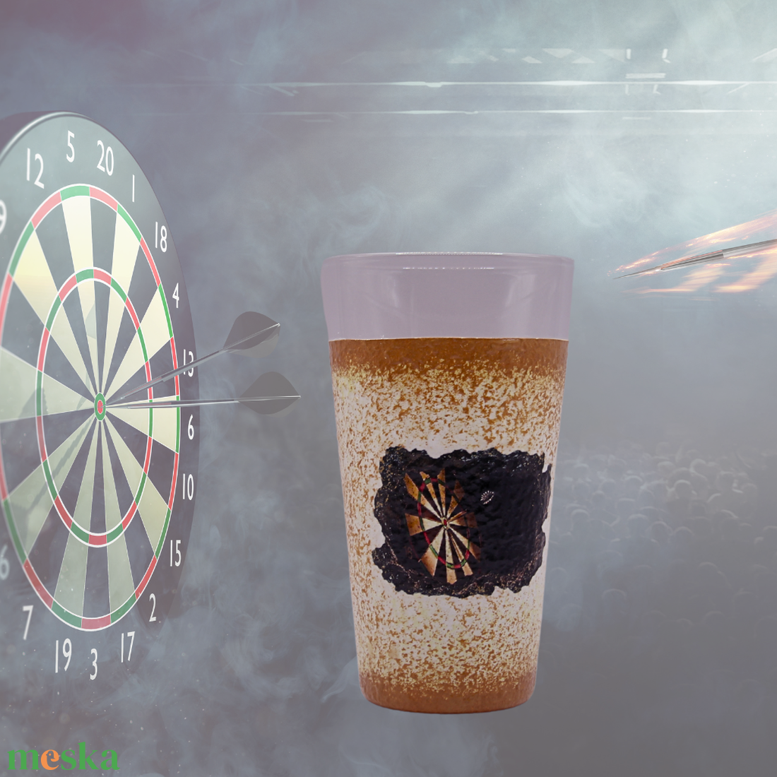 Vizes pohár darts játékosoknak és szurkolóknak  - születésnapra , névnapra , karácsonyra  - otthon & életmód - konyhafelszerelés, tálalás - tálalás - bögre & csésze - Meska.hu