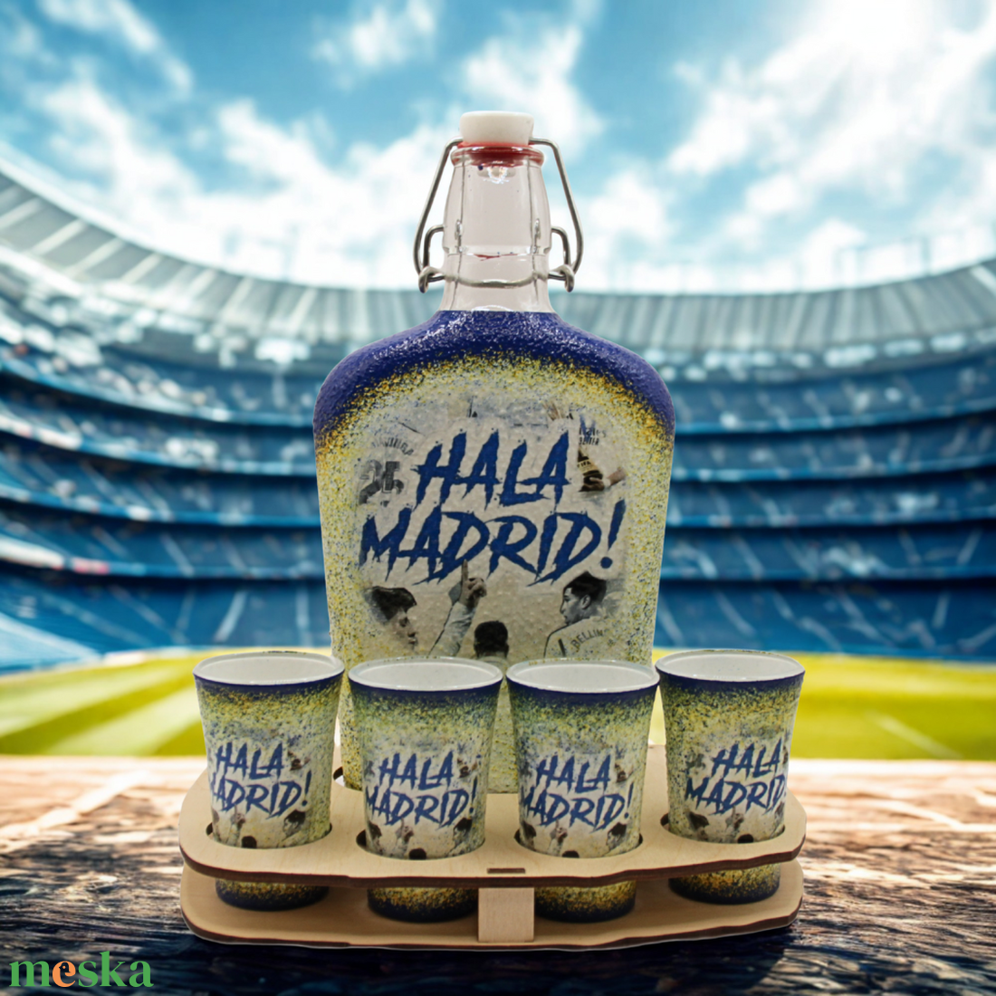 Real Madrid szurkolói ajándék - egyedi pálinka kínáló szett - minden alkalomra - otthon & életmód - konyhafelszerelés, tálalás - tálalás - pálinkás poharak, szettek - Meska.hu Real Madrid szurkolói ajándék - egyedi pálinka kínáló szett - minden alkalomra - otthon & életmód - konyhafelszerelés, tálalás - tálalás - pálinkás poharak, szettek - Meska.hu