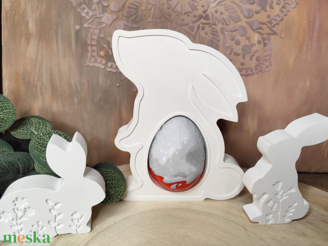 Mini virágos nyuszi szett! - otthon & életmód - dekoráció - dísztárgy - Meska.hu