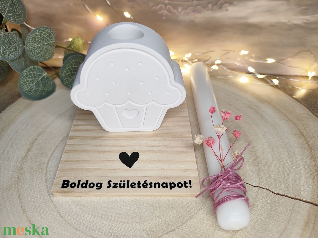 Szülinapi muffinos gyertyatartó - otthon & életmód - dekoráció - dísztárgy - Meska.hu