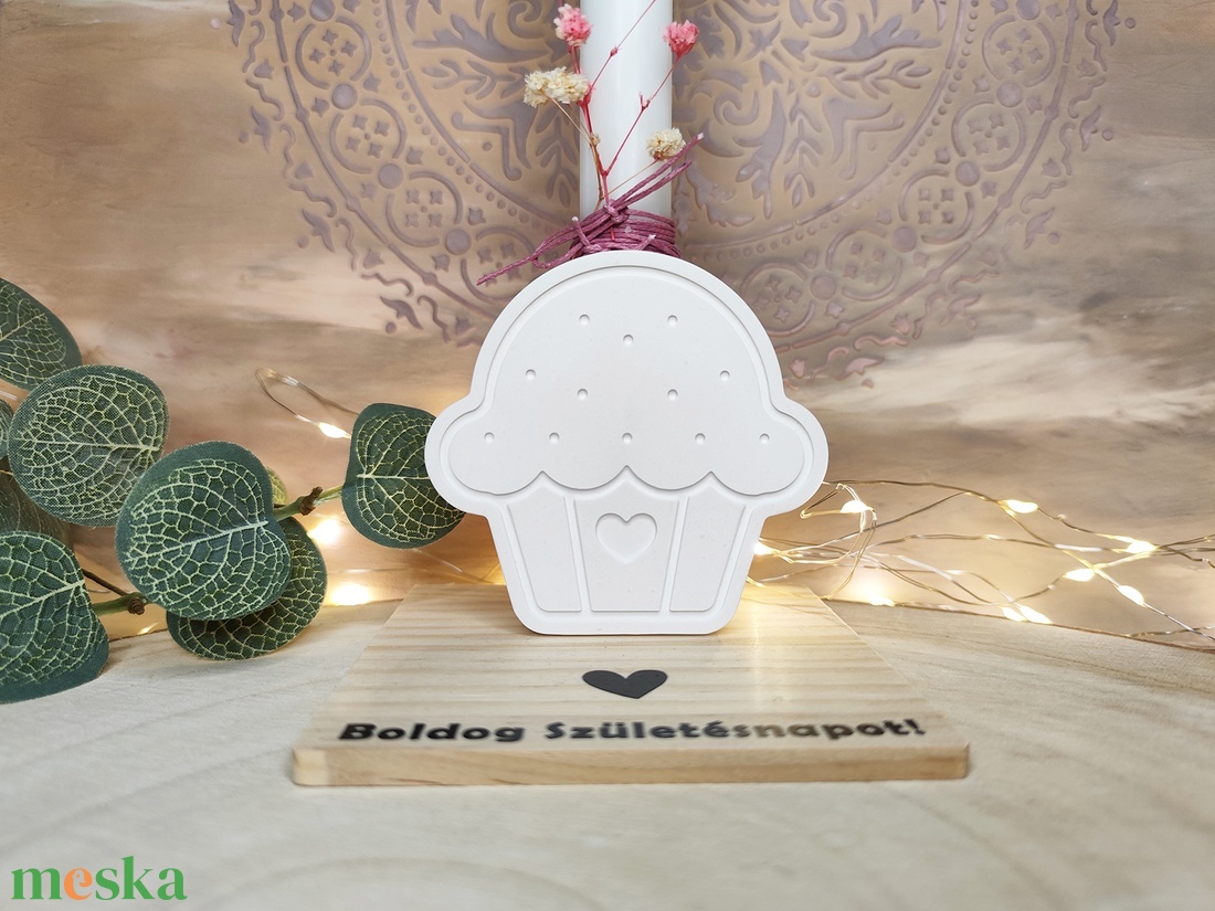Szülinapi muffinos gyertyatartó - otthon & életmód - dekoráció - dísztárgy - Meska.hu
