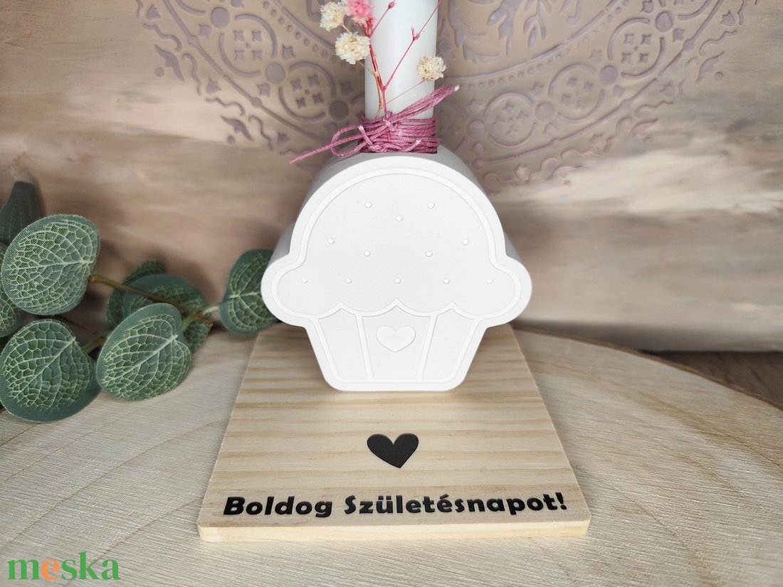 Szülinapi muffinos gyertyatartó - otthon & életmód - dekoráció - dísztárgy - Meska.hu