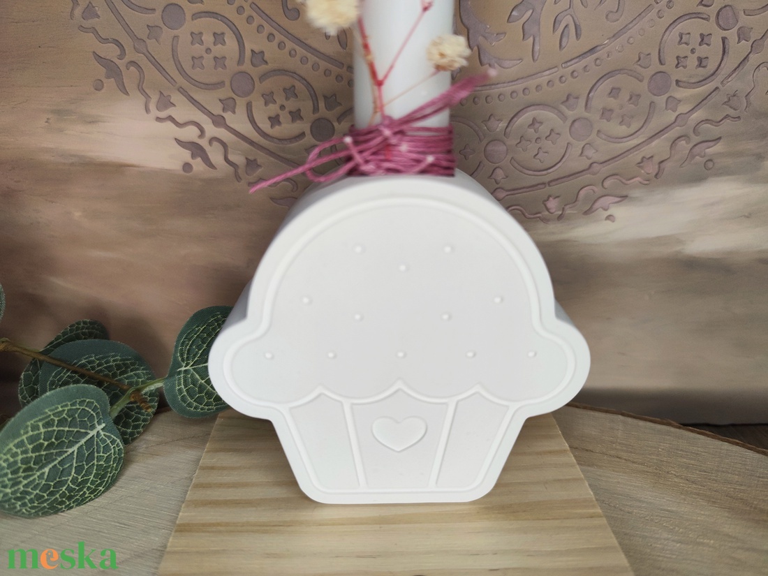 Szülinapi muffinos gyertyatartó - otthon & életmód - dekoráció - dísztárgy - Meska.hu