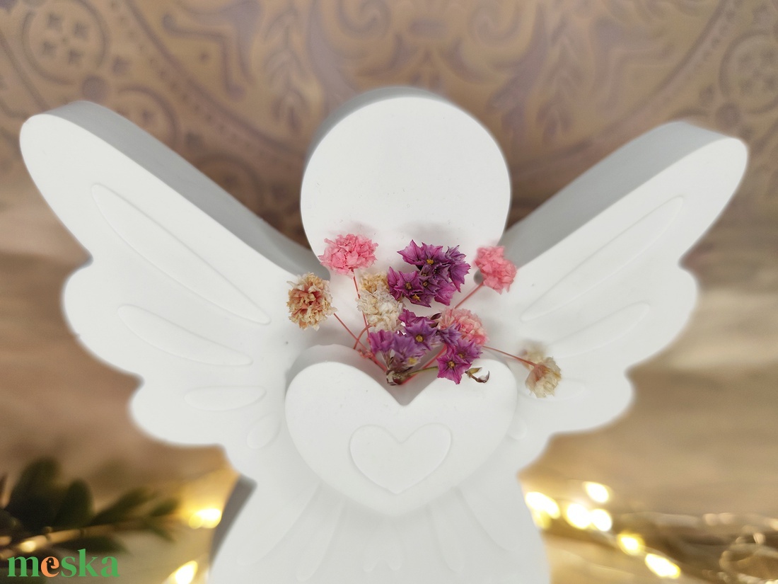 Szives angyalka - karácsony - karácsonyi lakásdekoráció - karácsonyi lakásdíszek - Meska.hu