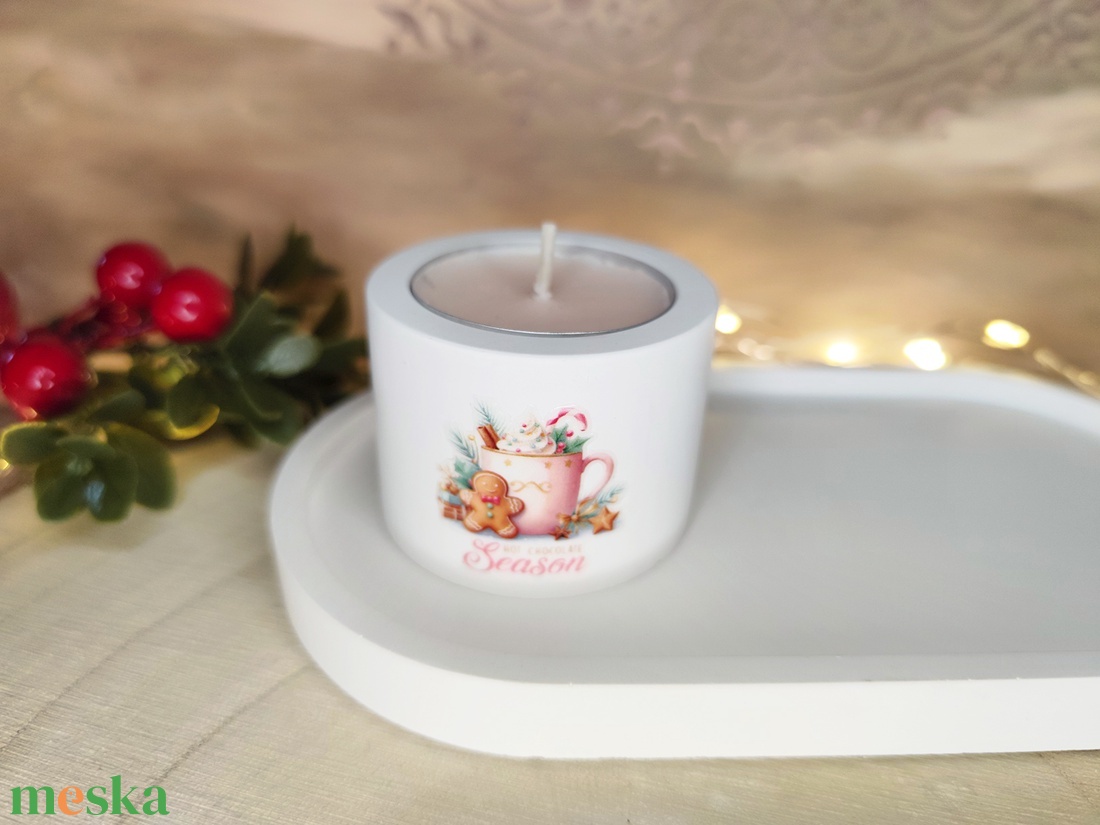 Bögrés-mézis mécsestartó - karácsony - karácsonyi lakásdekoráció - karácsonyi lakásdíszek - Meska.hu