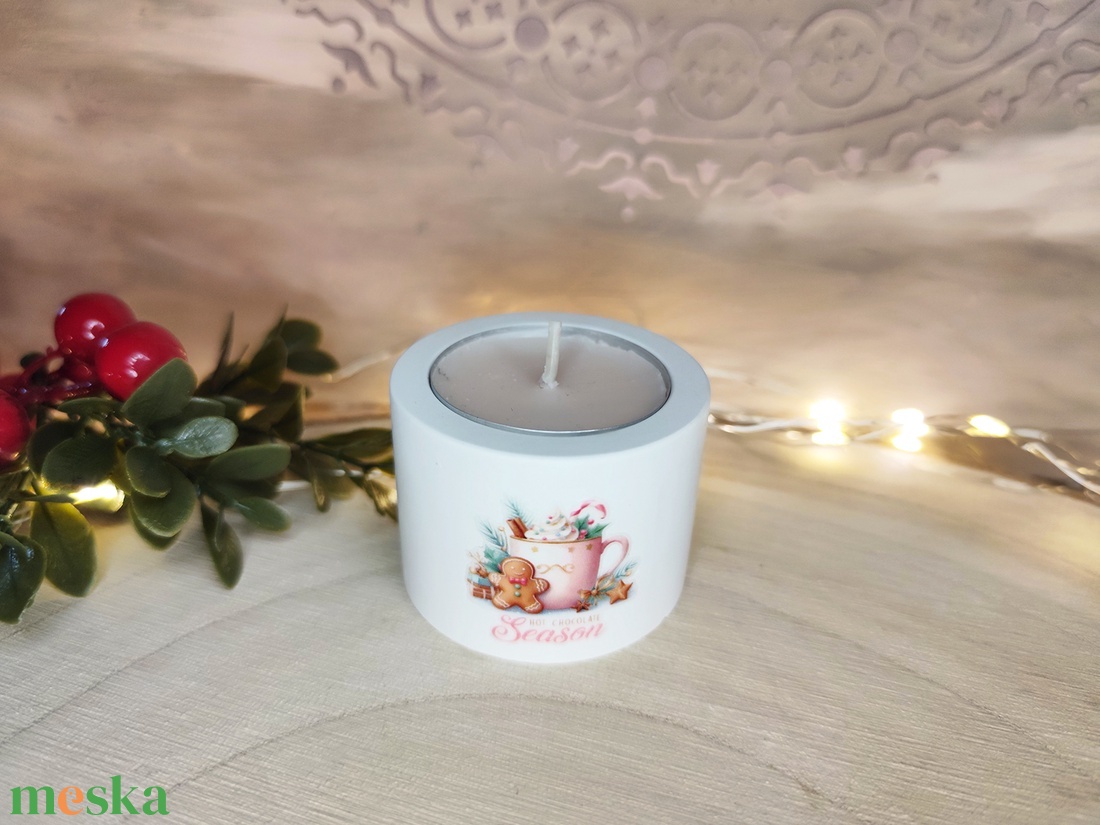 Bögrés-mézis mécsestartó - karácsony - karácsonyi lakásdekoráció - karácsonyi lakásdíszek - Meska.hu