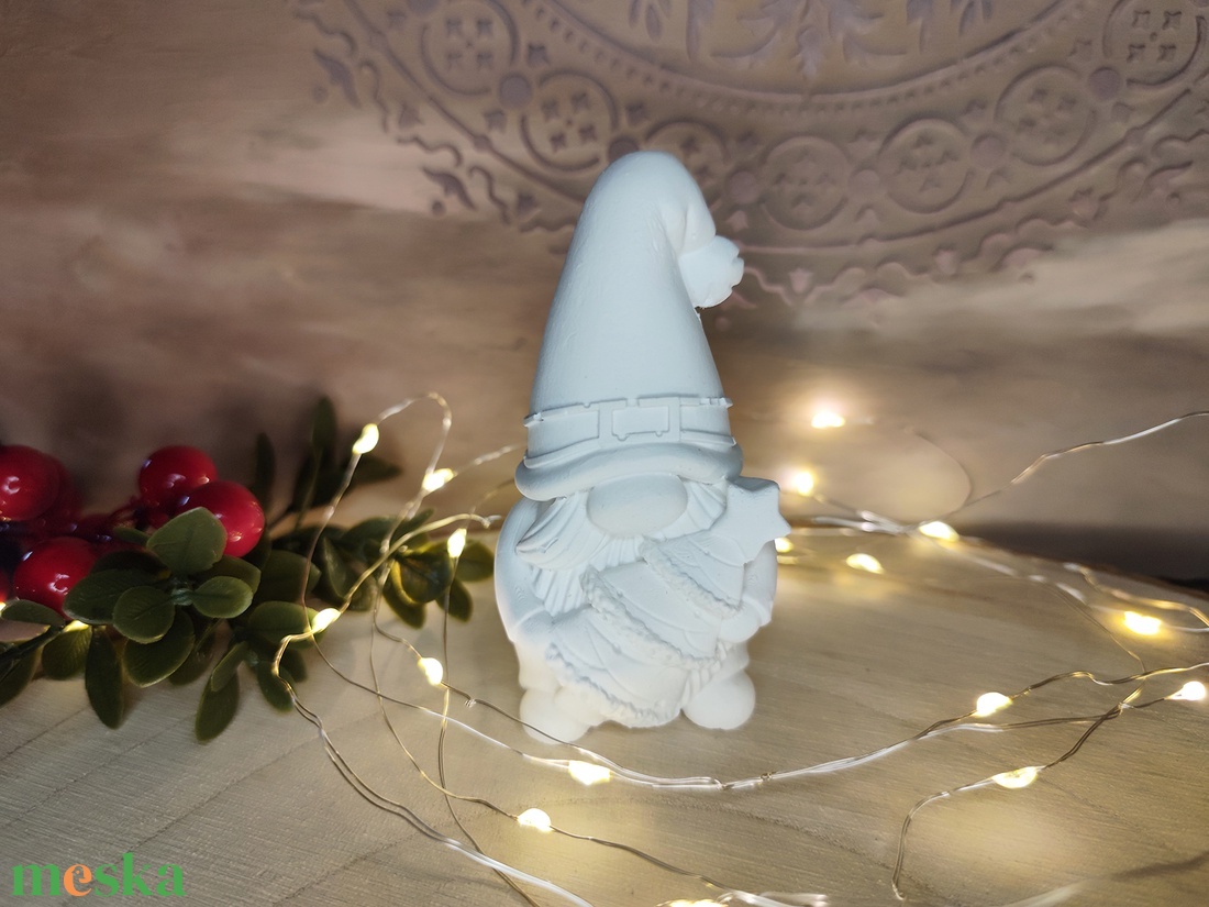 Manó fenyőfával - karácsony - karácsonyi lakásdekoráció - karácsonyi lakásdíszek - Meska.hu