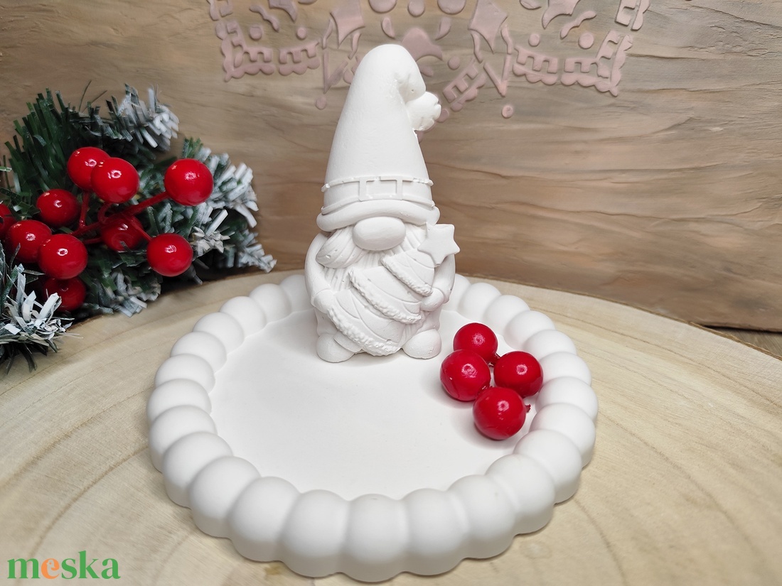 Manó fenyőfával - karácsony - karácsonyi lakásdekoráció - karácsonyi lakásdíszek - Meska.hu