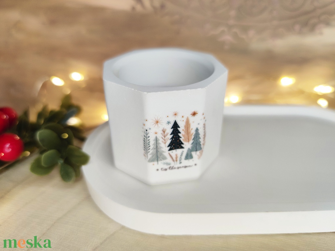 Karácsonyfás mécsestartó - otthon & életmód - gyertya, illat, aroma - mécses és mécsestartó - Meska.hu