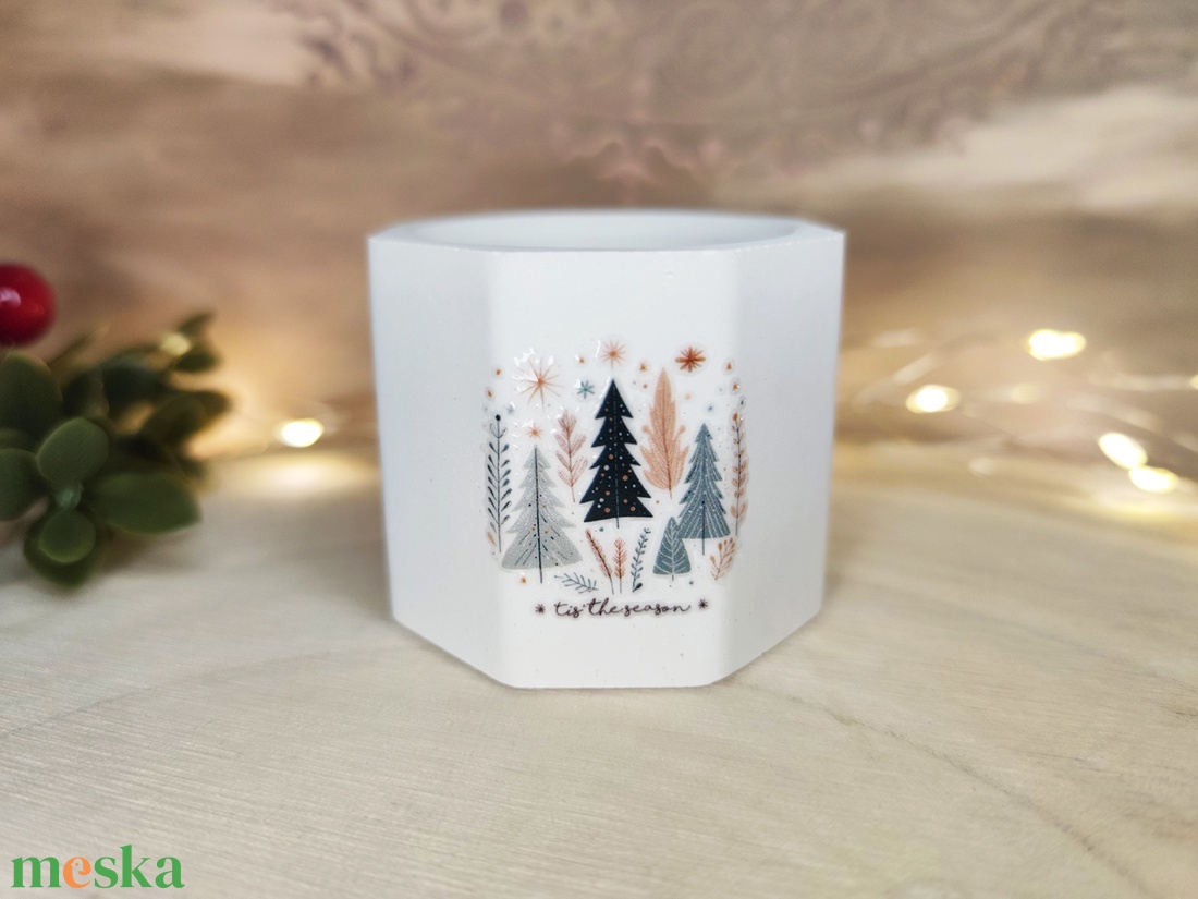 Karácsonyfás mécsestartó - otthon & életmód - gyertya, illat, aroma - mécses és mécsestartó - Meska.hu