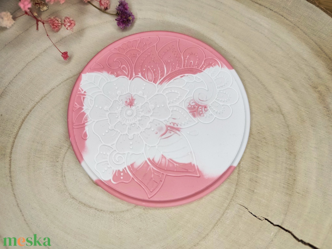 Lótusz gyertyatartó alátéttel - otthon & életmód - gyertya, illat, aroma - mécses és mécsestartó - Meska.hu