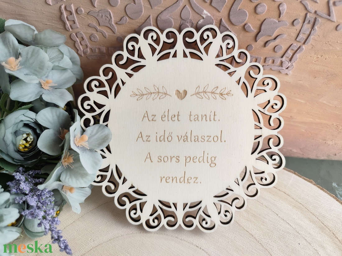 �Az élet tanít� tábla - otthon & életmód - dekoráció - asztal és polc dekoráció - gravírozott táblák - Meska.hu