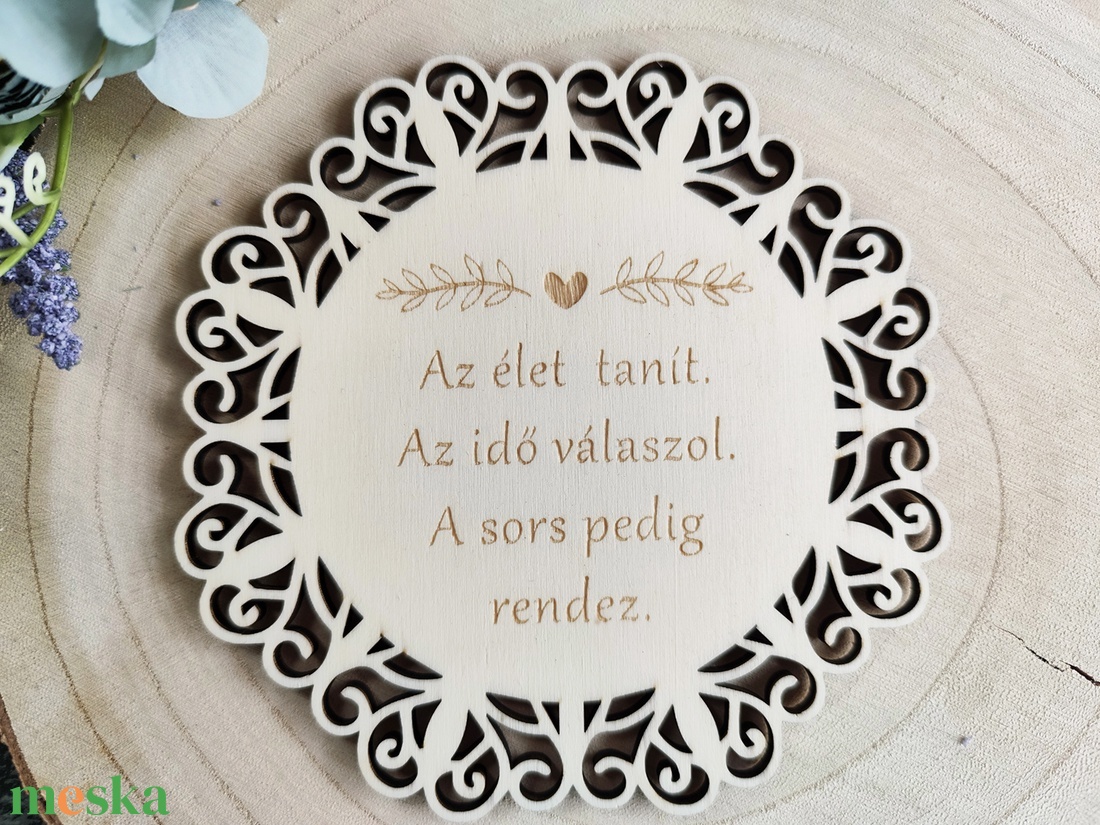 �Az élet tanít� tábla - otthon & életmód - dekoráció - asztal és polc dekoráció - gravírozott táblák - Meska.hu