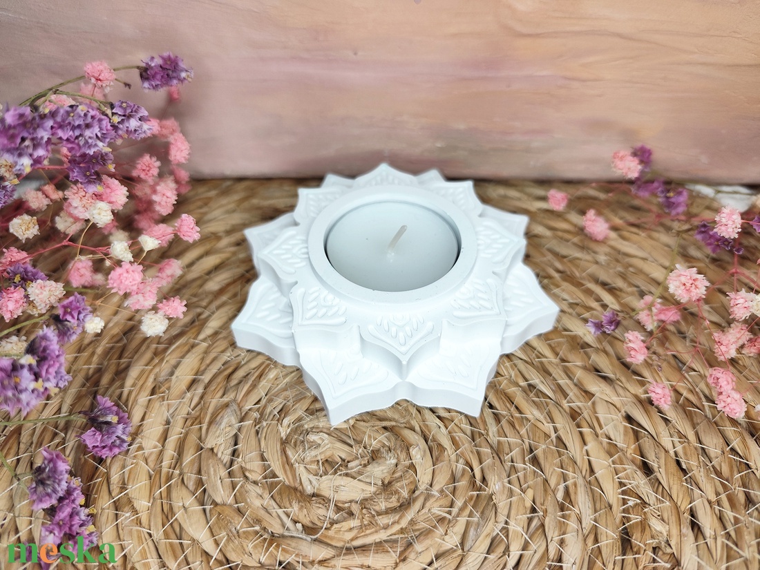 Dupal lótusz mécsestartó - otthon & életmód - gyertya, illat, aroma - mécses és mécsestartó - Meska.hu