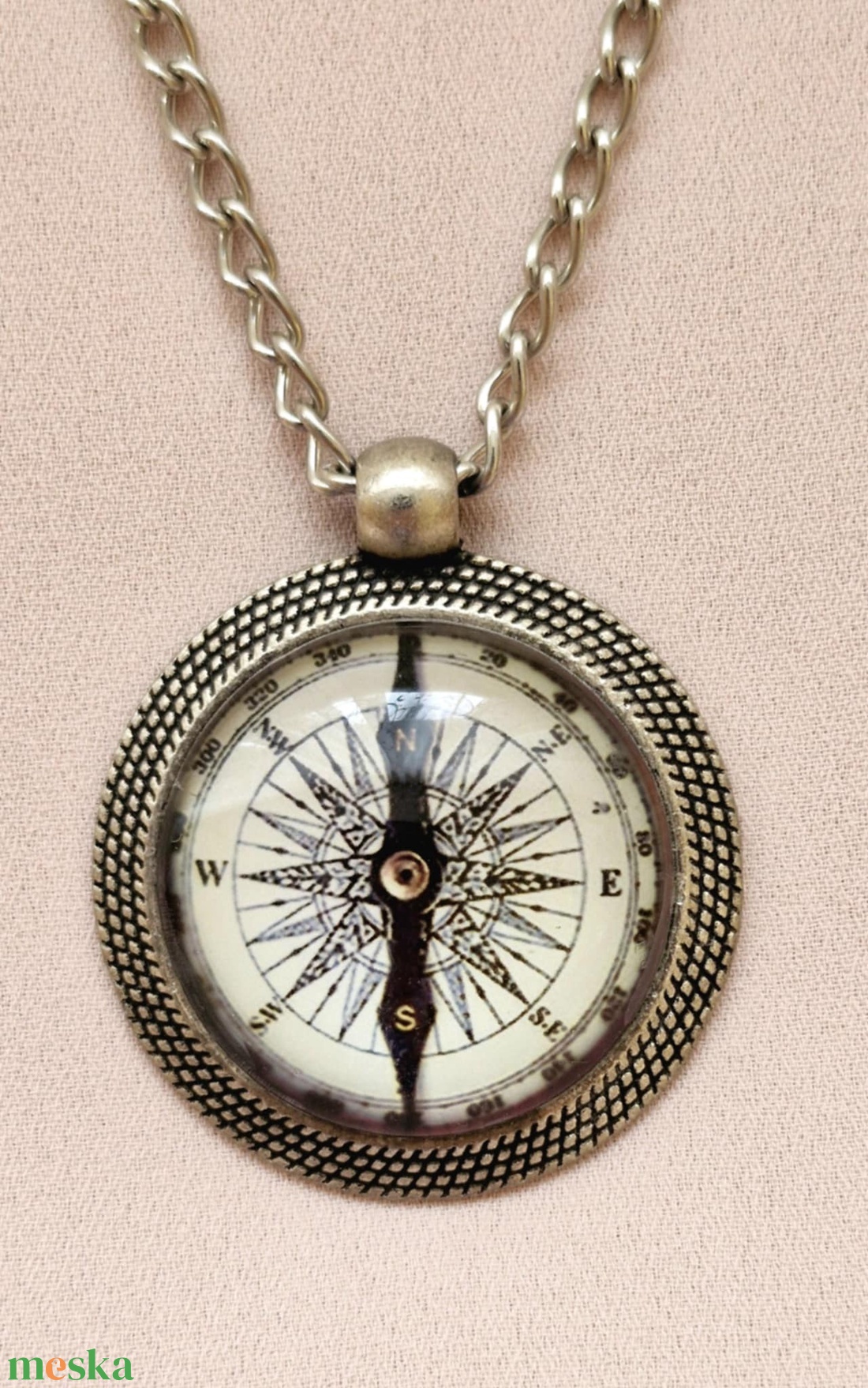 Üveglencsés nyaklánc - ékszer - nyaklánc - medálos nyaklánc - Meska.hu